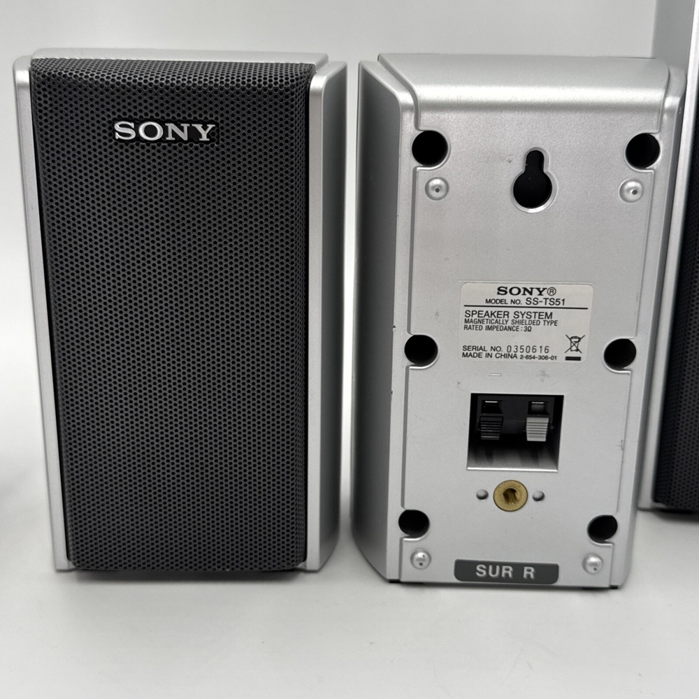 Sony SS-TS52 & SS-TS51 Home Theater Surround Speaker‎ Slicer Pair 4 Total #010 - Picture 3 of 6